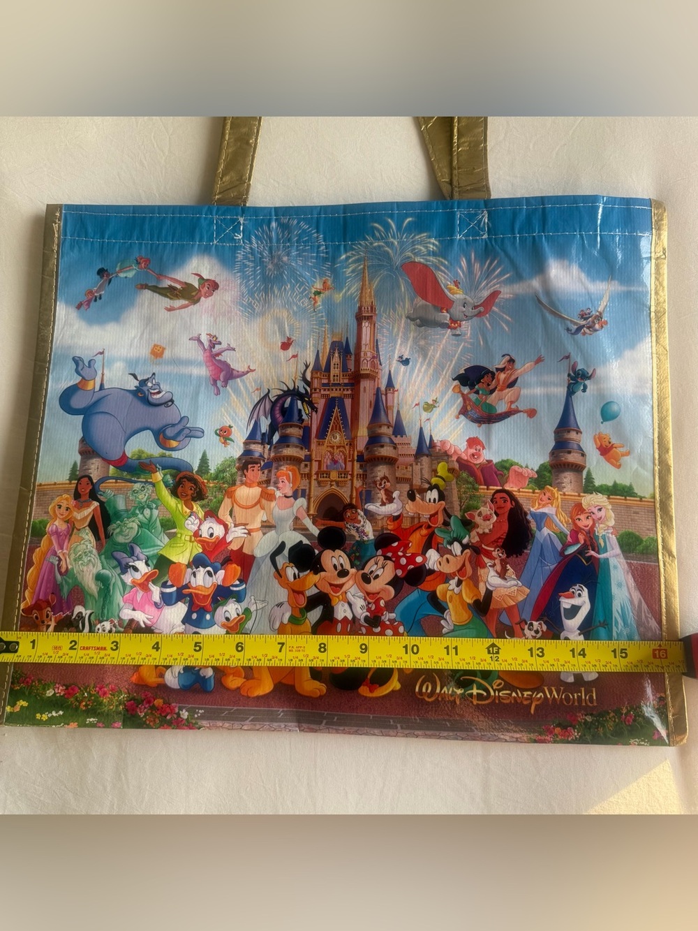 Walt Disney World 2026 Storybook Characters Reusable Large Tote Bag - Picture 6 of 7